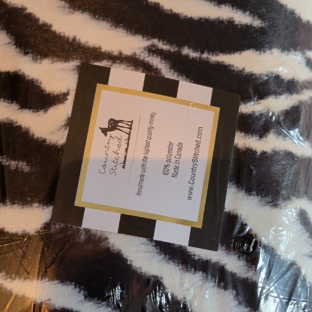 Zebra Print Adult Blanket